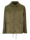 Mm6 Maison Margiela Nylon Jacket With Buttons Jackets Green In Green
