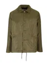 Mm6 Maison Margiela Nylon Jacket With Buttons Jackets Green In Green