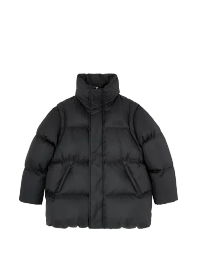 Mm6 Maison Margiela Nylon Puffer Jacket In Black