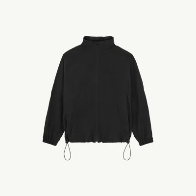 Mm6 Maison Margiela Nylon Windbreaker Jacket In Black