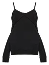 Mm6 Maison Margiela Off-shoulder Cotton Sweatshirt