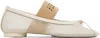Mm6 Maison Margiela Off-white Anatomic Numeric Ballerina Flats In White