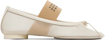 Mm6 Maison Margiela Off-white Anatomic Numeric Ballerina Flats