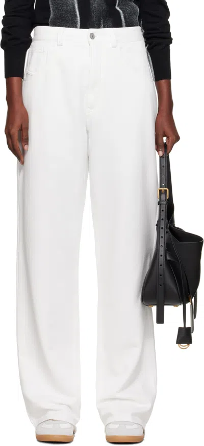 Mm6 Maison Margiela Off-white Brushed Sweat Jersey Trousers