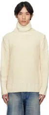Mm6 Maison Margiela Mm6 By Maison Margiela Knit Turtleneck Sweater With Logo Patch In Red