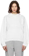 Mm6 Maison Margiela Sweatshirt With Stand-up Collar In White