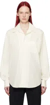 Mm6 Maison Margiela Women's Stripe Cotton Shirt In 101 Off White