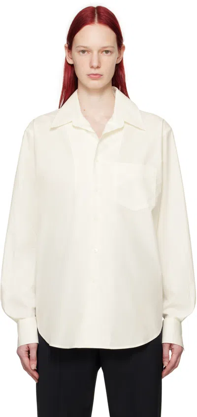 Mm6 Maison Margiela Oversize Fit Cotton Shirt In White