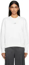 Mm6 Maison Margiela Off-white Logo Patch Sweatshirt In White