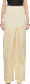 Mm6 Maison Margiela Off-white Rolled Edge Miniskirt In 101 Off White