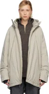 Mm6 Maison Margiela Off-white Salomon Edition Hooded Snow Jacket In Neutral