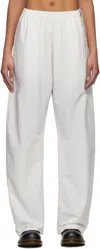 Mm6 Maison Margiela Off-white Striped Cotton Poplin Lounge Pants In 001f Pinstripes Whit