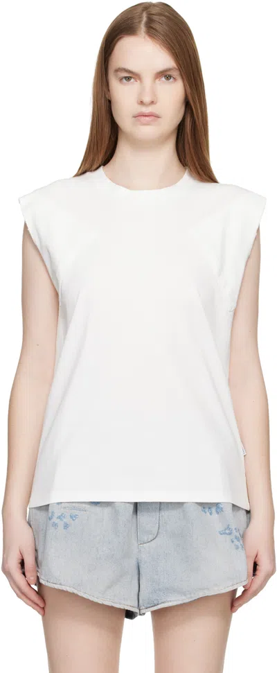 Mm6 Maison Margiela Off-white Tank Top In Multi