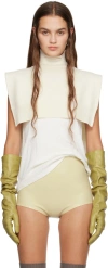 Mm6 Maison Margiela Off-white Turtleneck Vest In 101 Off White