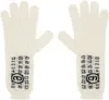 Mm6 Maison Margiela Numbers-motif Knitted Gloves In Neutral