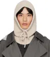 Mm6 Maison Margiela Off-white Wool Hood In Neutral