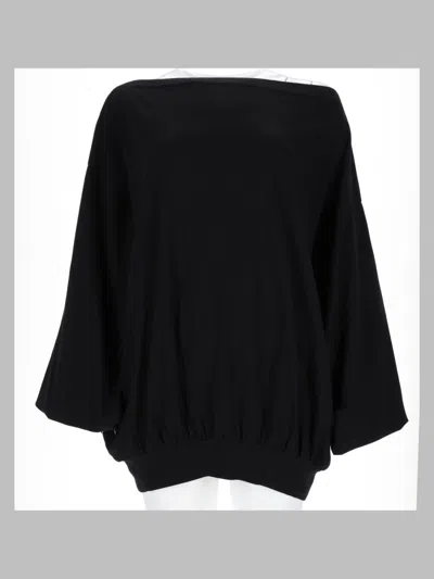 Mm6 Maison Margiela Off-shoulder Oversized Cotton Sweatshirt In Black