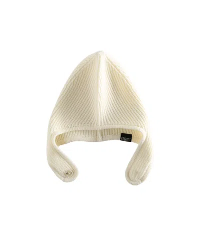 Mm6 Maison Margiela Ribbed-knit Button-fastening Beanie Hat In Neutral