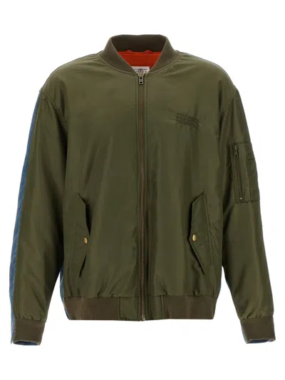 Mm6 Maison Margiela Olive Green Imaterial Bomber Jacket
