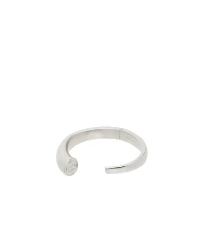 Mm6 Maison Margiela Open Cuff Bracelet In White