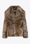 Mm6 Maison Margiela Acrylic Jacket Synthetic Fur In Brown