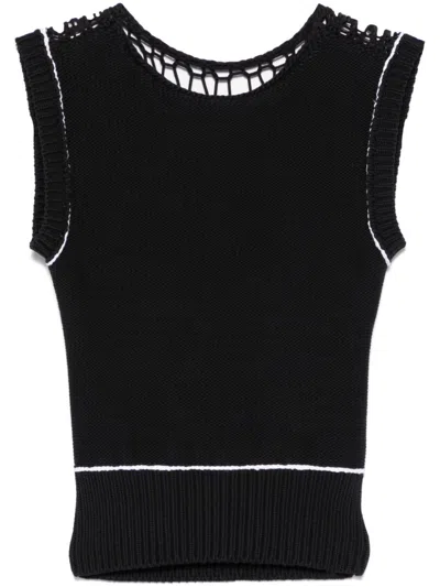 MM6 MAISON MARGIELA OPEN-KNIT VEST