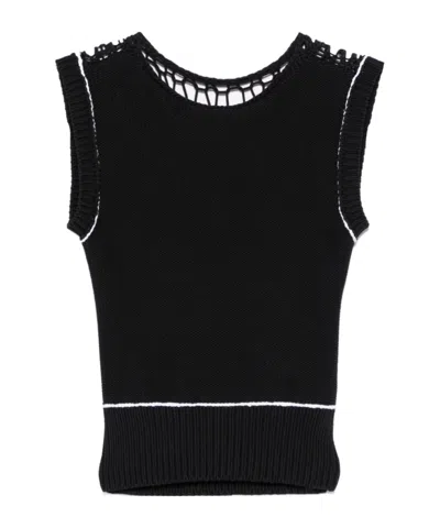 MM6 MAISON MARGIELA OPEN-KNIT VEST