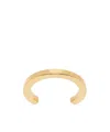 Mm6 Maison Margiela Open Logo Ring In Yellow