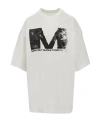 Mm6 Maison Margiela Open-necked Black Shirt In White