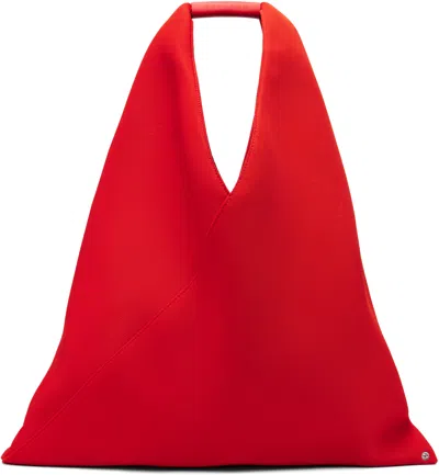 Mm6 Maison Margiela Orange Classic Triangle Tote