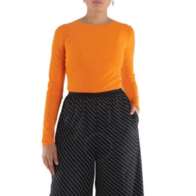 Mm6 Maison Margiela Orange Long-sleeve Bodysuit