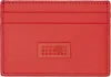 Mm6 Maison Margiela Orange Numeric Leather Card Holder In Red