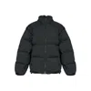 Mm6 Maison Margiela Short Puffer Jacket High Collar In Black