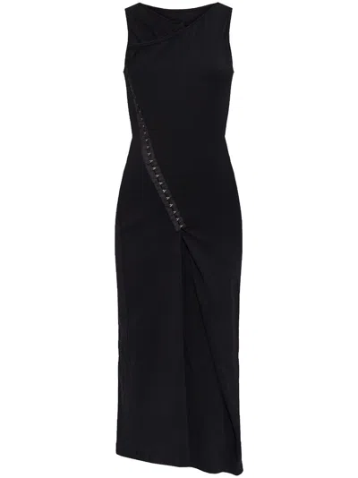 MM6 MAISON MARGIELA OVERLAPPING-PANEL MIDI DRESS
