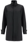 Mm6 Maison Margiela Frayed-hem High-neck Shirt In Black