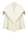 Mm6 Maison Margiela Oversize-collar Padded Jacket In White