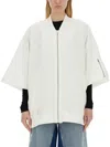 Mm6 Maison Margiela Off-white Zip Bomber In White