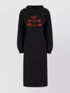 Mm6 Maison Margiela Oversize Sweatshirt With Hood And Print In Black