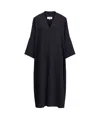 Mm6 Maison Margiela Oversize V-neck Shift Dress In Black