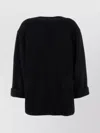 Mm6 Maison Margiela Oversize Wool Blend Sweater With Front Pockets