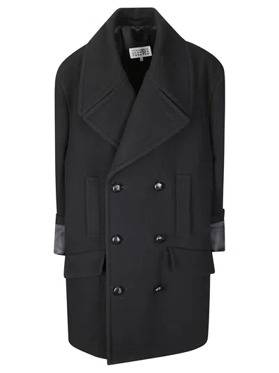 MM6 MAISON MARGIELA OVERSIZED BLACK WOOL COAT
