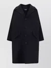 Mm6 Maison Margiela Oversized Coat With Notched Lapels And Back Slit