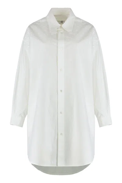 Mm6 Maison Margiela Oversized Cotton Shirt In Red