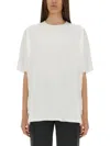 Mm6 Maison Margiela Mm6 By Maison Margiela Oversized Cotton T-shirt With Logo Detail In White