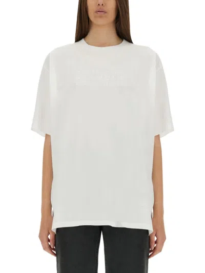 MM6 MAISON MARGIELA OVERSIZED COTTON T-SHIRT WITH LOGO DETAIL