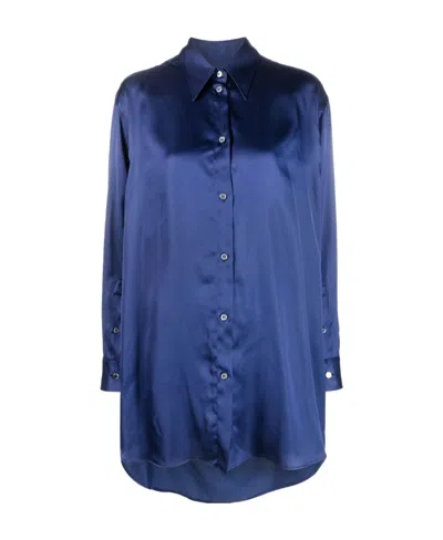 MM6 MAISON MARGIELA MM6 MAISON MARGIELA CUT-OUT DETAILED SATIN SHIRT