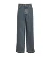 Mm6 Maison Margiela Oversized Distressed-detail Jeans In Blue