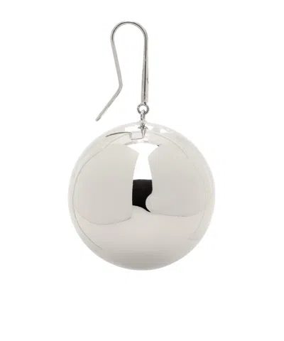 Mm6 Maison Margiela Oversized Drop Earring In White