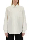 Mm6 Maison Margiela Women's Stripe Cotton Shirt In White