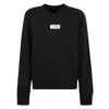 Mm6 Maison Margiela Oversized Knit Sweatshirt In Black